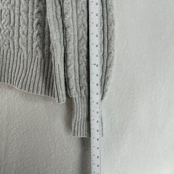 Joie Sweater Women's Sz S Light Gray Mock Neck Pullover Long Sleeves Ribbed Knit - Picture 5 of 12